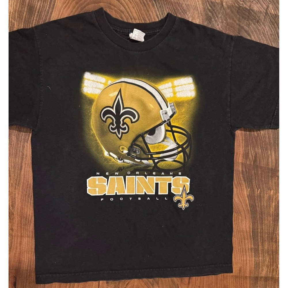 Vintage Reebok New Orleans‎ Saints Tee-Shirt NFL Helmet Youth XL